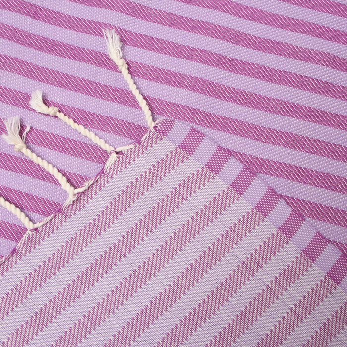 Пештемаль «Полосы» 100х180 см, сиреневый Пештемаль «Полосы» 100х180 см, сиреневый
