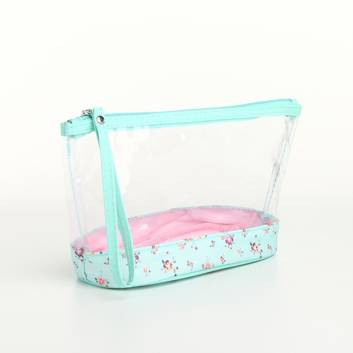 Набор косметичек 2 в 1 на молнии, цвет зелёный