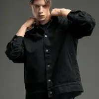 Куртка джинсовая O1, черная, размер XS/S