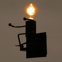 Бра "Человечек" E27 40Вт черный 14х14х17 см