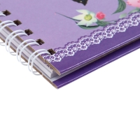 Записная книжка подарочная на замочке, А6+,50 листов, линия, "Цветы", МИКС Записная книжка подарочная на замочке, А6+,50 листов, линия, "Цветы", МИКС