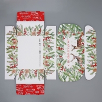 Коробка подарочная новогодняя складная &laquo;Новогодняя акварель&raquo;, 27 х 21 х 9 см, Новый год