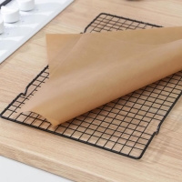 Набор тефлоновых ковриков, многоразовых, 2 шт, цвет чёрный, бежевый