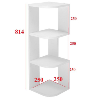 Полка угловая настольная и навесная Лео №4, 250х250х820, Белый Полка угловая настольная и навесная Лео №4, 250х250х820, Белый