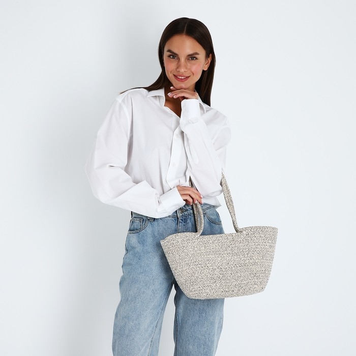 Сумка-тоут без застёжки, цвет серый Сумка-тоут без застёжки, цвет серый