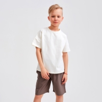 Шорты-бермуды детские MINAKU: Cotton collection цвет коричневый, рост 146 Шорты-бермуды детские MINAKU: Cotton collection цвет коричневый, рост 146