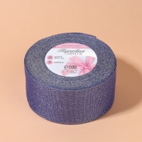 Лента парчовая, 50 мм, 23 ± 1 м, цвет синий №037 Лента парчовая, 50 мм, 23 ± 1 м, цвет синий №037