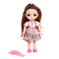 Кукла модная шарнирная &laquo;Мика&raquo; в платье, МИКС