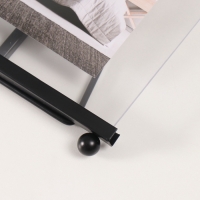 Фоторамка металл на 1 фото 10х15 см "Лаконичность" черный 1х15,2х21 см