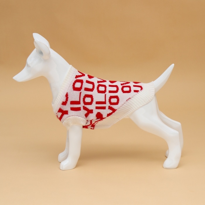 Свитер "ILOVEYOU", S (ДС 23, ОШ 23, ОГ 26-45 см)