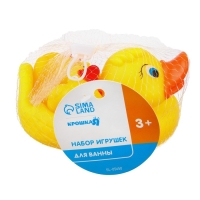 Набор резиновых игрушек для ванны «Мыльница: Уточки», 13,5 см, с пищалкой, 4 шт., Крошка Я Набор резиновых игрушек для ванны «Мыльница: Уточки», 13,5 см, с пищалкой, 4 шт., Крошка Я