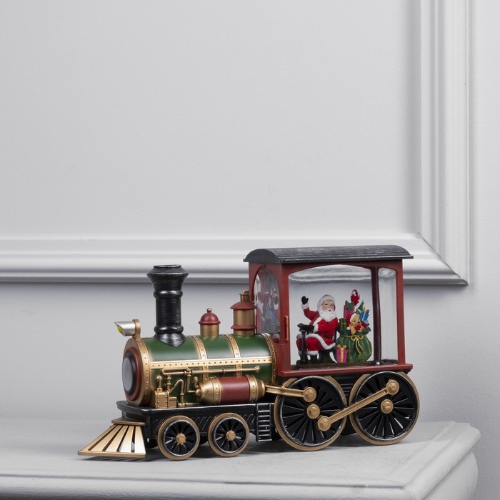 Светодиодная фигура &laquo;Паровоз&raquo; 30 &times; 18 &times; 11 см, пластик, батарейки ААх3 (не в комплекте), USB, свечение тёплое белое