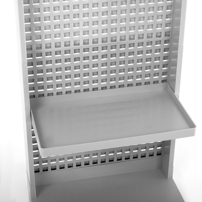 Стойка &laquo;Queen Fair&raquo; брендированная (+25 крючков), 43&times;32,5&times;198,5 см, шаг 25мм, цвет серый