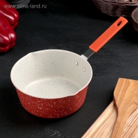 Ковш &laquo;Мрамор светлый&raquo;, 1 л, силиконовая ручка, антипригарное покрытие, цвет МИКС