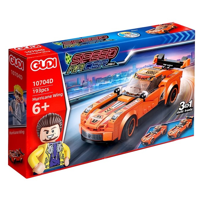 Конструктор &laquo;Гонка. Наскар&raquo;, 3 варианта сборки, 193 детали
