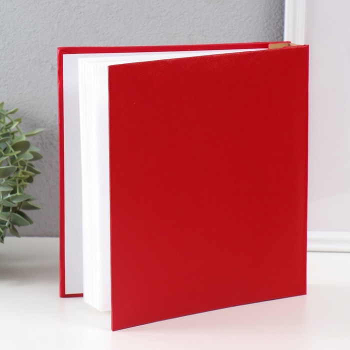 Фотоальбом на 200 фото 10х15 см "Алый" кожзам 4х22х22,7 см