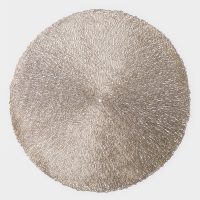 Набор салфеток сервировочных на стол Доляна &laquo;Соломка&raquo;, d=38 см, 4 шт, цвет золото