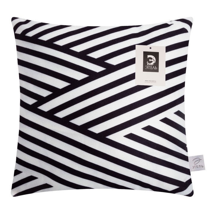 Наволочка декоративная Этель Геометрия &laquo;Полосы&raquo; 40х40 см, велюр