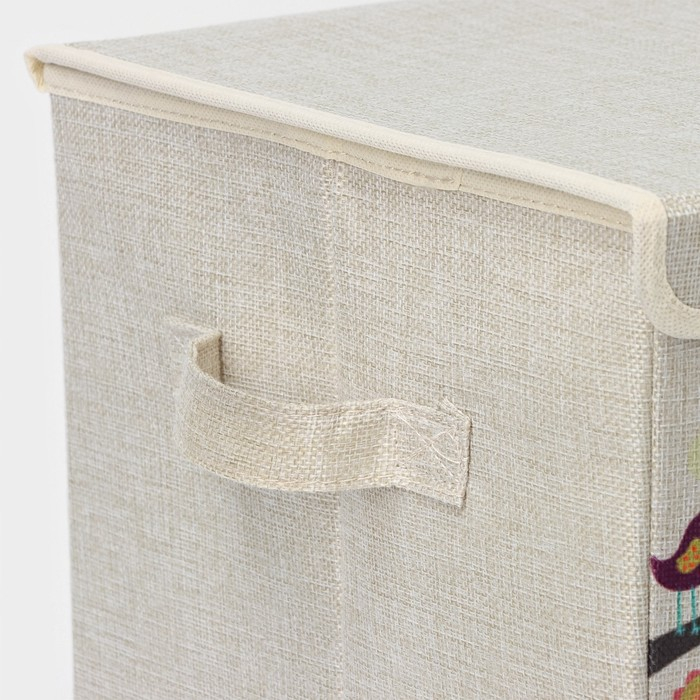 Короб стеллажный для хранения с крышкой &laquo;Весна&raquo;, 29&times;29&times;28,5 см