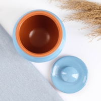 Набор "Вятская керамика №2" 6х0,5 + ухват + полка, голубой Набор "Вятская керамика №2" 6х0,5 + ухват + полка, голубой