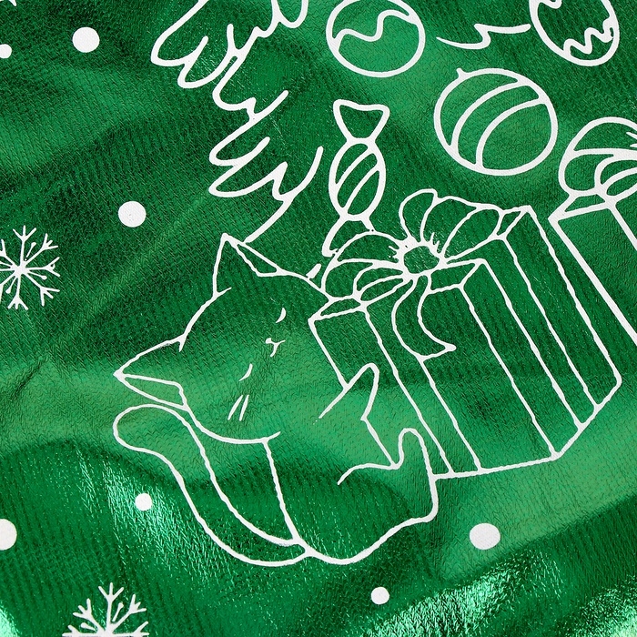 Подарочный мешок Деда Мороза &laquo;Елочка&raquo;, зеленый, 60 х 40см