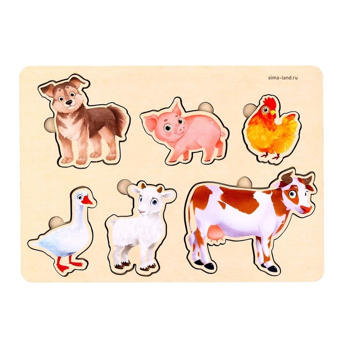 Вкладыш &laquo;Животные фермы&raquo;, 6 вкладышей