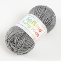 Пряжа 100% акрил "Softy Kids" 90м &plusmn;5м 50 гр цвет 62 серый