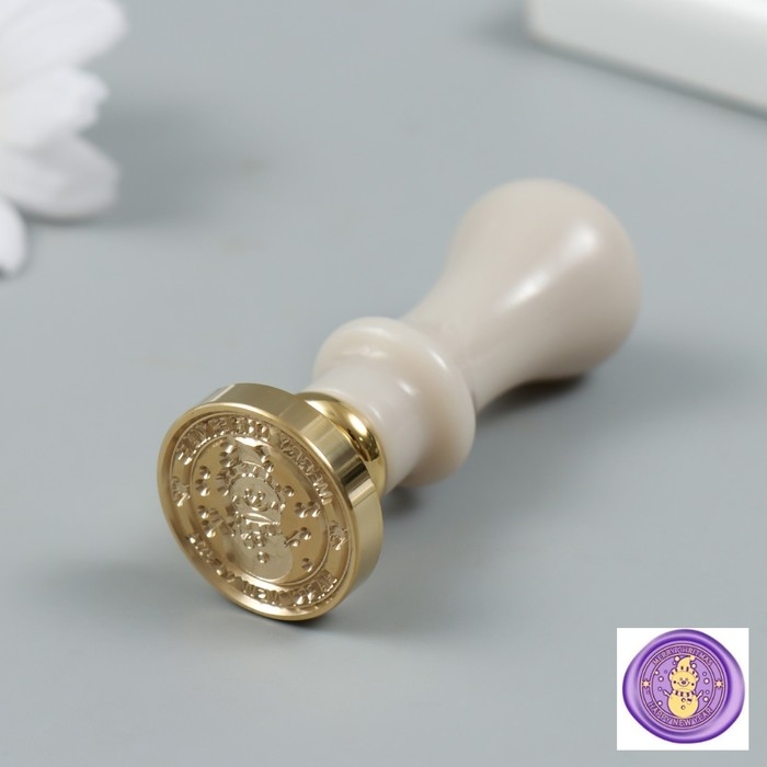 Печать для сургуча с пластиковой ручкой Печать для сургуча с пластиковой ручкой "Снеговик" 2,5х2,5 см