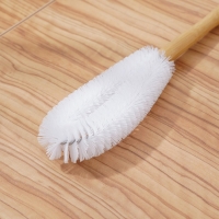 Щётка для посуды Доляна Meli, 30&times;7 см, бамбуковая ручка, замшевая петелька