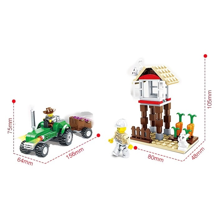 Конструктор Ферма &laquo;Кроличья ферма&raquo;, 179 деталей