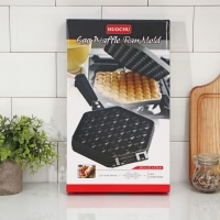 Сковорода двойная &laquo;Орешки&raquo;, 40&times;21&times;3,3 см, пластиковая ручка, цвет чёрный