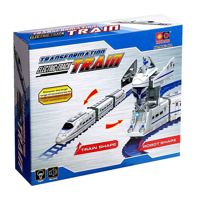 Железная дорога &laquo;Робот&raquo;, работает от батареек, свет и звук