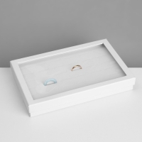 Подставка для украшений «Шкатулка» 36 мест, 21,5×15,5×3 см, цвет белый Подставка для украшений «Шкатулка» 36 мест, 21,5×15,5×3 см, цвет белый