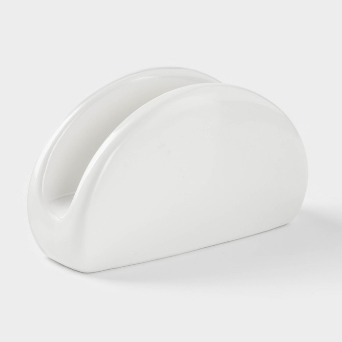 Салфетница керамическая &laquo;Классика&raquo;, 12&times;4,5&times;7 см, цвет белый