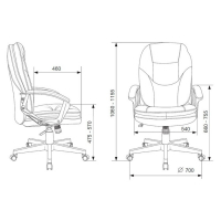 Кресло руководителя CH-868N, темно-коричневый NE-15, экокожа