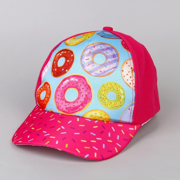 Кепка детская для девочки &laquo;Пончики&raquo;, р-р. 52-54 см, 5-7 лет