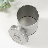 Шкатулка металл цилиндр "Медвежонок сбантом" 7,5х7,5х11 см Шкатулка металл цилиндр "Медвежонок сбантом" 7,5х7,5х11 см