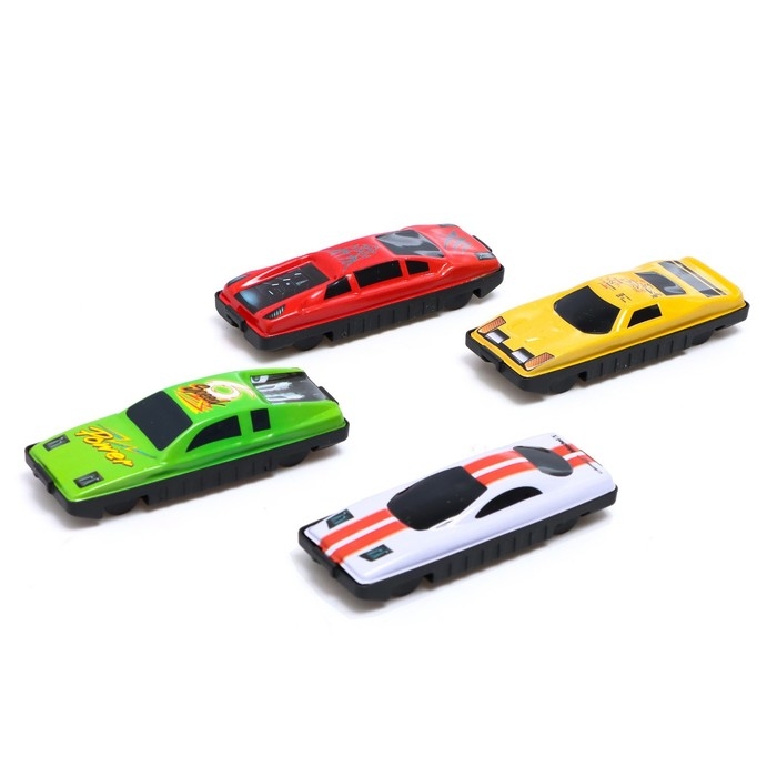 Набор металлических машин &laquo;Гонка&raquo;, 4 шт., цвета МИКС