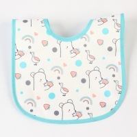 Нагрудник детский Крошка Я (фасовка 10 шт., бирюзовая окантовка) Нагрудник детский Крошка Я (фасовка 10 шт., бирюзовая окантовка)