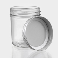 Банка стеклянная для сыпучих продуктов Доляна &laquo;Сильвер&raquo;, 240 мл, 7&times;8,5 см, с металлической крышкой