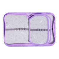 Пенал 3 секции, вкладка внутри, 140 х 210 х 40 мм, тканевый, Calligrata TOP Block "Аниме"