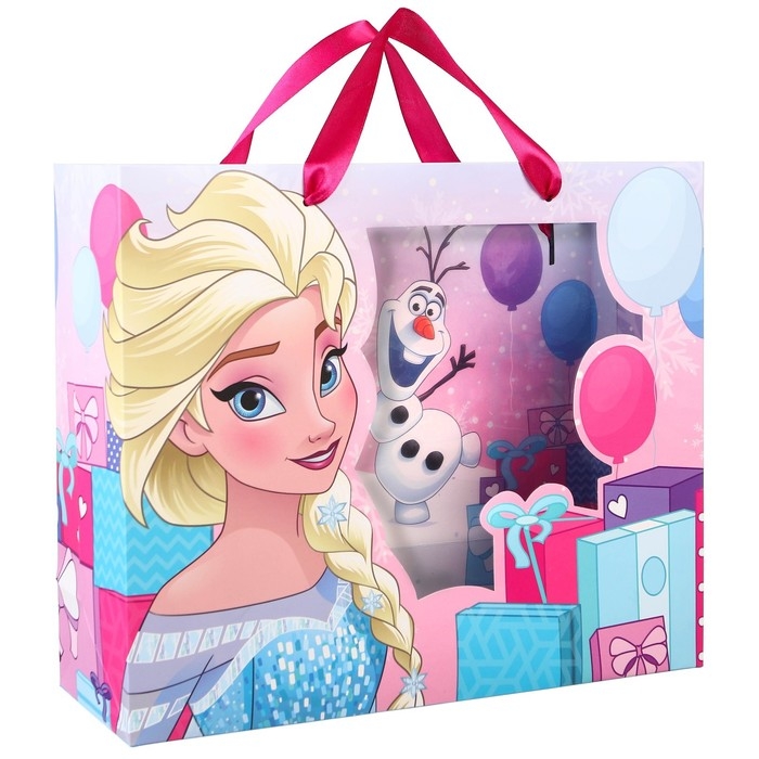 Пакет подарочный, 31х26х11 см, упаковка, Холодное сердце