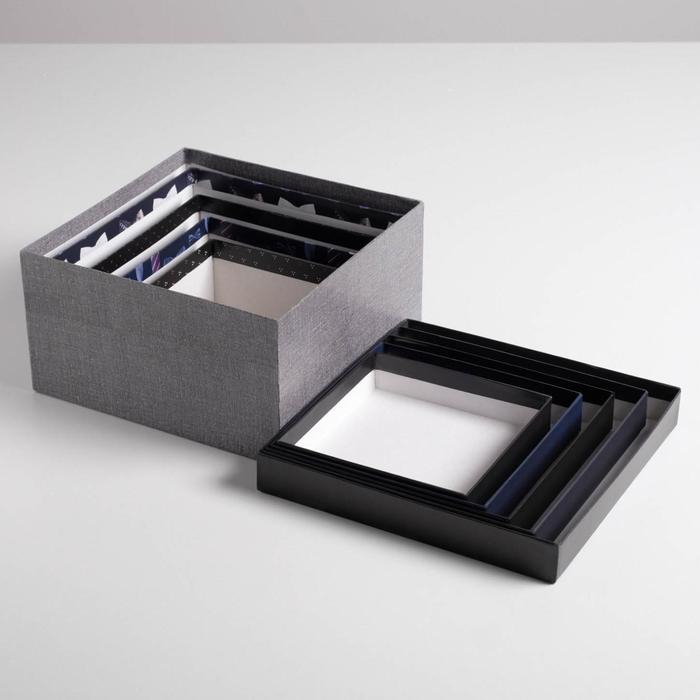 Набор коробок 5 в 1, упаковка подарочная, &laquo;Джентльмен&raquo;, 14 х 14 х 8 ‒ 22 х 22 х 12 см