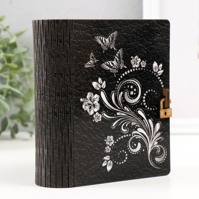 Шкатулка-книга "Бабочки" 14х12х5 см