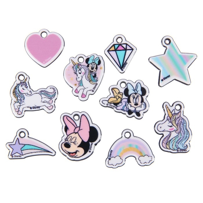 Набор для творчества «Создай своё украшение, Эльза и Анна», сделай 10 шармов своими руками, Минни и единорог, Disney Набор для творчества «Создай своё украшение, Эльза и Анна», сделай 10 шармов своими руками, Минни и единорог, Disney