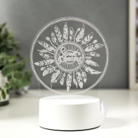 Светильник "Перья" LED RGB от сети 9,5х12х17 см RISALUX Светильник "Перья" LED RGB от сети 9,5х12х17 см RISALUX