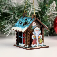 Новогодний домик-копилка "Домик", 10х10х11 см, микс Новогодний домик-копилка "Домик", 10х10х11 см, микс