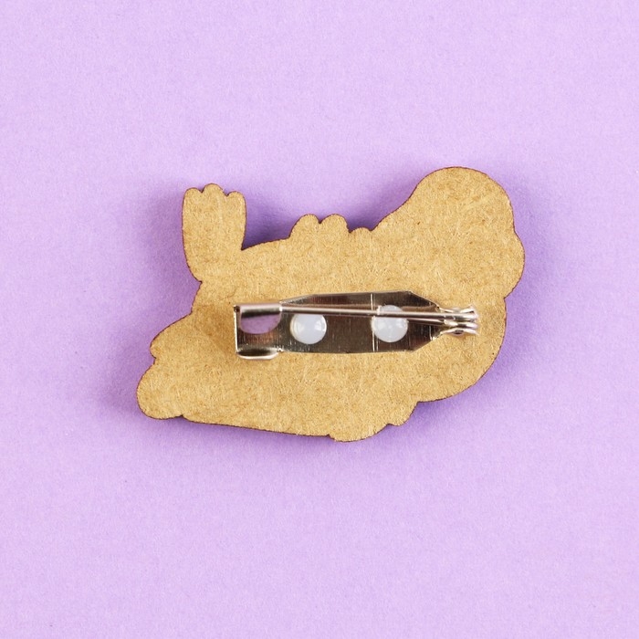 Значок деревянный &laquo;Кря&raquo;, серия мемы , 3,3 х 2,3 см