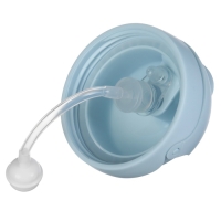 Поильник - непроливайка детский с силиконовой трубочкой, 250 мл., с ручками, цвет голубой Поильник - непроливайка детский с силиконовой трубочкой, 250 мл., с ручками, цвет голубой