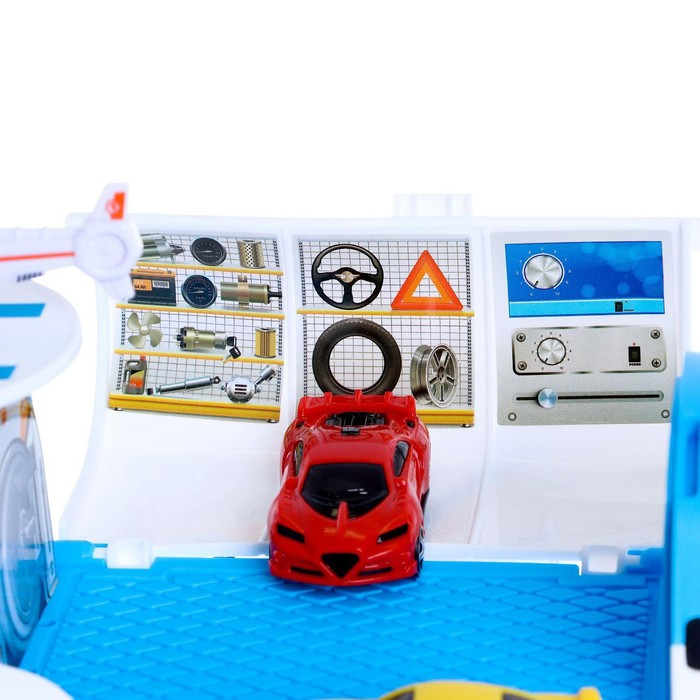 Самолёт - парковка &laquo;Авиабаза&raquo;, с 4 машинками и вертолётом